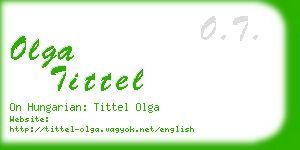 olga tittel business card